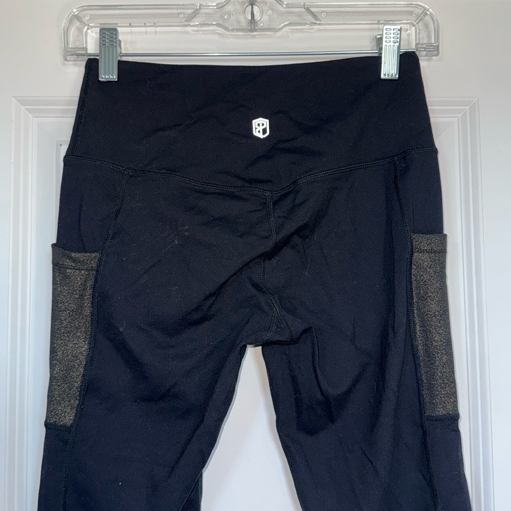 Born Primitive Black Leggings with Metallic Side Pockets